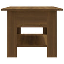 sofabord 102x55x42 cm konstrueret træ brun egetræsfarve