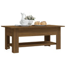 sofabord 102x55x42 cm konstrueret træ brun egetræsfarve