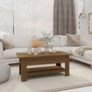 sofabord 102x55x42 cm konstrueret træ brun egetræsfarve