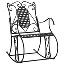 gyngebænk 84 cm stål sort