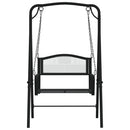 gyngebænk 124 cm stål sort