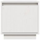 sengebord 40x30x40 cm massivt fyrretræ hvid