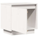sengebord 40x30x40 cm massivt fyrretræ hvid