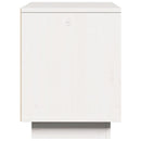 sengebord 40x30x40 cm massivt fyrretræ hvid