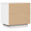 sengebord 40x30x40 cm massivt fyrretræ hvid