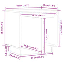 sengebord 40x30x40 cm massivt fyrretræ hvid