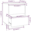 sengeborde 2 stk. 40x35x50 cm massivt fyrretræ hvid