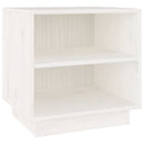 sengebord 40x34x40 cm massivt fyrretræ hvid