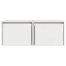 vægskabe 2 stk. 45x30x35 cm massivt fyrretræ hvid