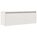 vægskab 100x30x35 cm massivt fyrretræ hvid