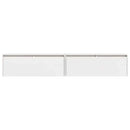 vægskabe 2 stk. 100x30x35 cm massivt fyrretræ hvid