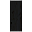 vægskabe 2 stk. 30x30x60 cm massivt fyrretræ sort