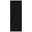 vægskabe 2 stk. 30x30x60 cm massivt fyrretræ sort