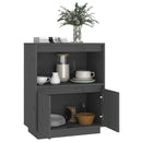 skænk 60x34x75 cm massivt fyrretræ grå