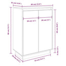 skoreol 60x35x80 cm massivt fyrretræ
