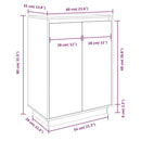 skoreol 60x35x80 cm massivt fyrretræ hvid