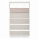 skoreol 60x34x105 cm massivt fyrretræ hvid