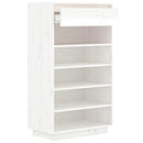 skoreol 60x34x105 cm massivt fyrretræ hvid