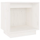 sengebord 40x30x40 cm massivt fyrretræ hvid