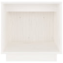 sengebord 40x30x40 cm massivt fyrretræ hvid
