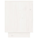 sengebord 40x30x40 cm massivt fyrretræ hvid