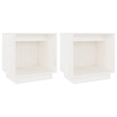 sengeborde 2 stk. 40x30x40 cm massivt fyrretræ hvid