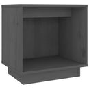 sengebord 40x30x40 cm massivt fyrretræ grå