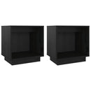 sengeborde 2 stk. 40x30x40 cm massivt fyrretræ sort