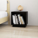 sengeborde 2 stk. 40x30x40 cm massivt fyrretræ sort
