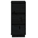 skænke 2 stk. 32x34x75 cm massivt fyrretræ sort