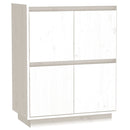 skænk 60x34x75 cm massivt fyrretræ hvid