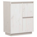 skænk 60x34x75 cm massivt fyrretræ hvid