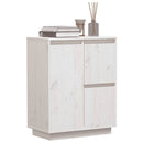 skænk 60x34x75 cm massivt fyrretræ hvid