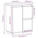 skænk 60x34x75 cm massivt fyrretræ hvid