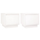 sengeborde 2 stk. 35x34x32 cm massivt fyrretræ hvid