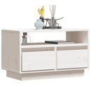 tv-bord 60x35x37 cm massivt fyrretræ hvid