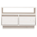 tv-bord 60x35x37 cm massivt fyrretræ hvid