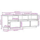 tv-bord 140x37x50 cm massivt fyrretræ hvid