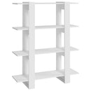 bogreol/rumdeler 100x30x123,5 cm fyrretræ hvid