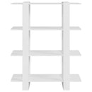 bogreol/rumdeler 100x30x123,5 cm fyrretræ hvid
