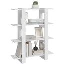 bogreol/rumdeler 100x30x123,5 cm fyrretræ hvid