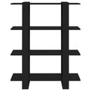 bogreol/rumdeler 100x30x123,5 cm sort