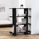 bogreol/rumdeler 100x30x123,5 cm sort