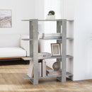 bogreol/rumdeler 100x30x123,5 cm betongrå