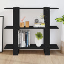 bogreol/rumdeler 100x30x87 cm sort