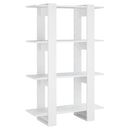 bogreol/rumdeler 80x30x123,5 cm hvid