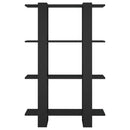bogreol/rumdeler 80x30x123,5 cm sort