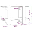 bogreol/rumdeler 80x30x51 cm hvid