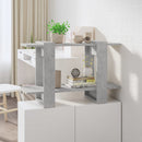 bogreol/rumdeler 80x30x51 cm betongrå