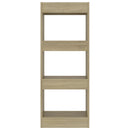 bogreol/rumdeler 40x30x103 cm konstrueret træ sonoma-eg